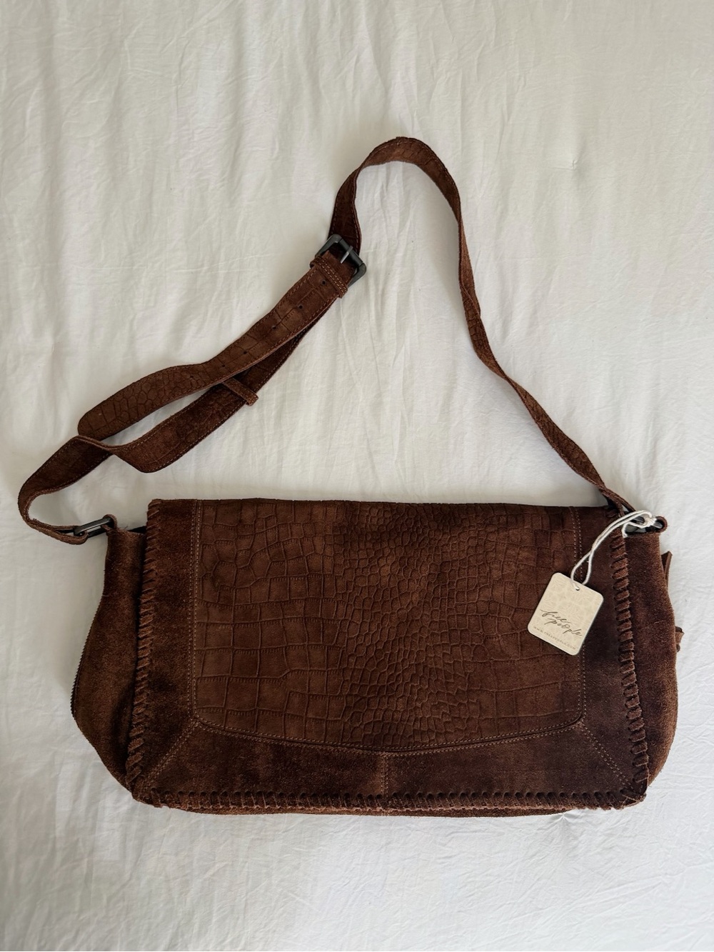 Free People Sandino Suede Messenger Bag